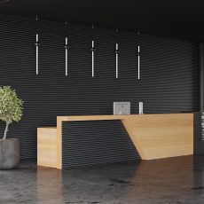 Ribbon-Design Black Slate in lobby