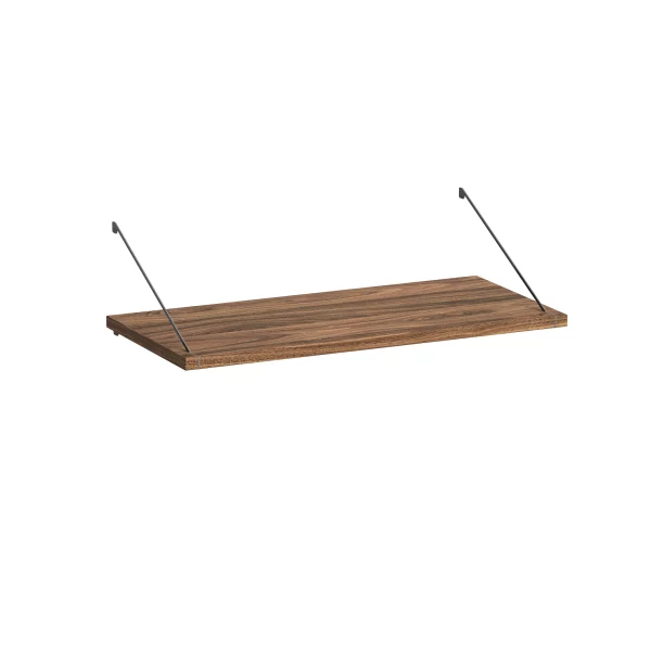 Brace shelf Diamond Walnut 600 mm grey brackets