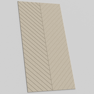 Akustikväggpanel med filtsort RecoSilent Sandstone med mönster Chevron